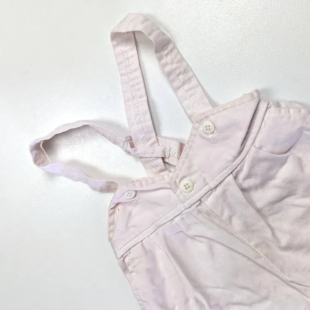 Vintage Jet Set Shorts Baby Girls Size 3m Light Pink Suspender